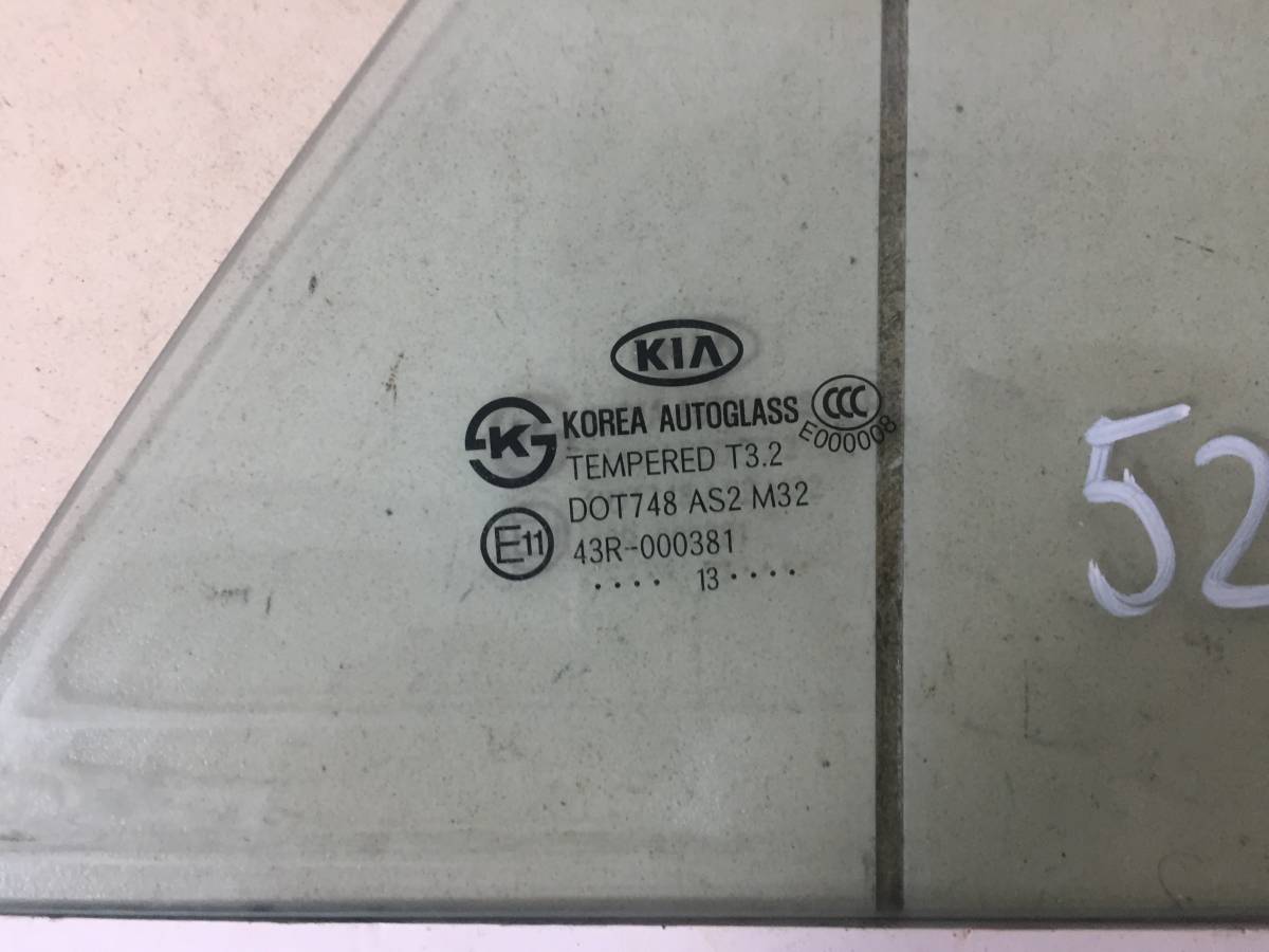 Стекло двери задней правой Kia Picanto (TA) 2011-2017