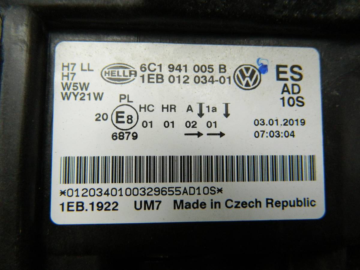 Фара левая Volkswagen Polo (HB) 2009>