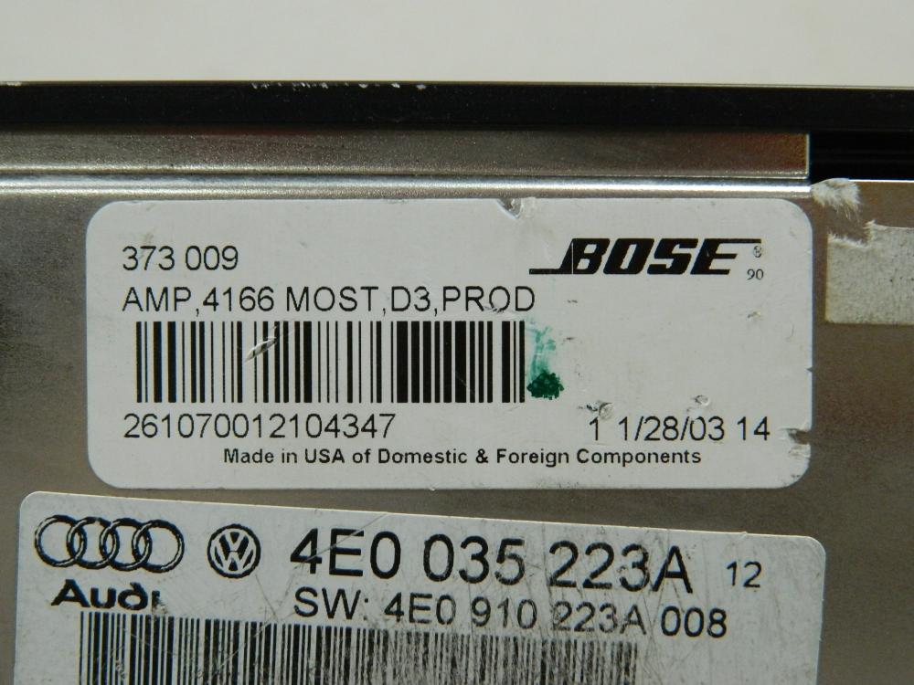 Усилитель акустической системы для Audi A8 (D3, 4E) 2002-2010