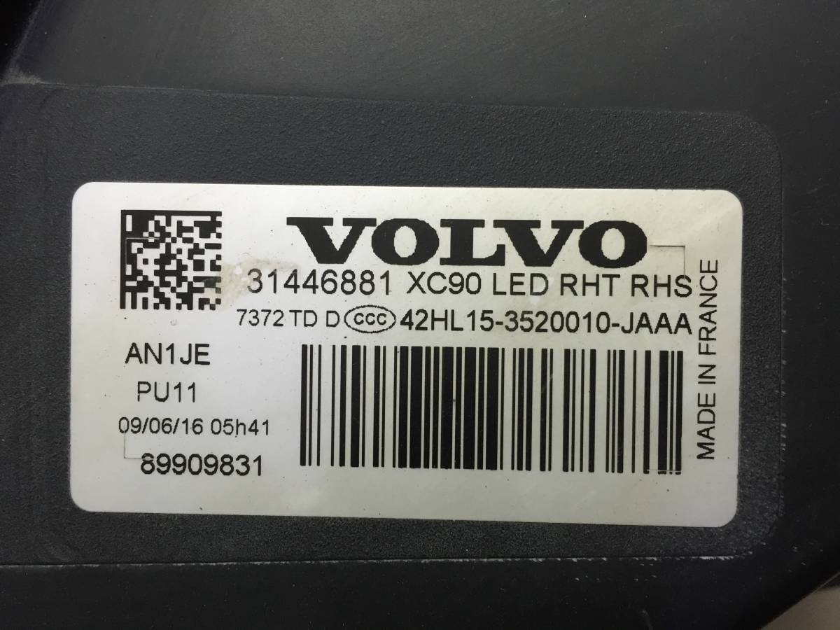 Фара правая Volvo XC90 2015>