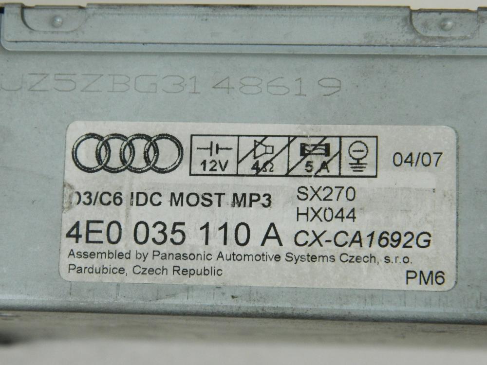 Проигрыватель CD / DVD для Audi A8 (D3, 4E) 2002-2010