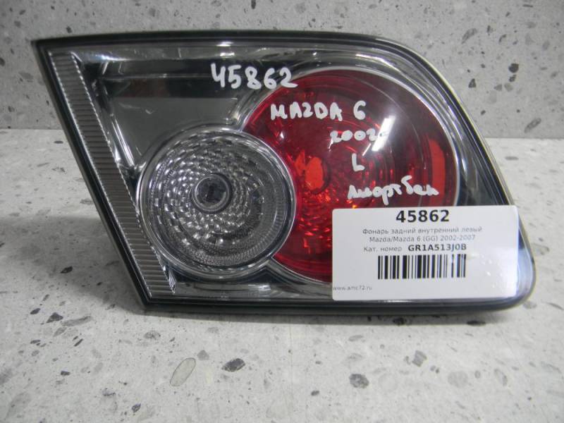 Фонарь задний внутренний левый для Mazda 6 (GG) 2002-2007