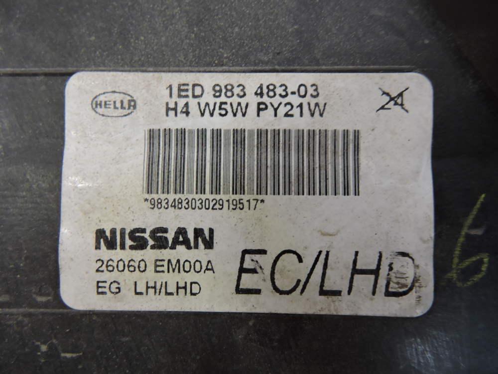 Фара левая для Nissan Tiida (C11) 2007-2014