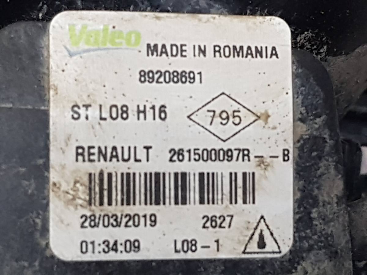 Фара противотуманная Renault Scenic (3) 2009-2015
