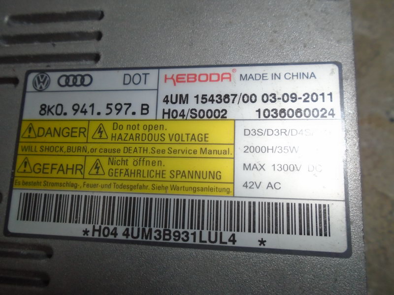 Блок ксеноновой лампы для Audi Q7 (4L) 2005-2015